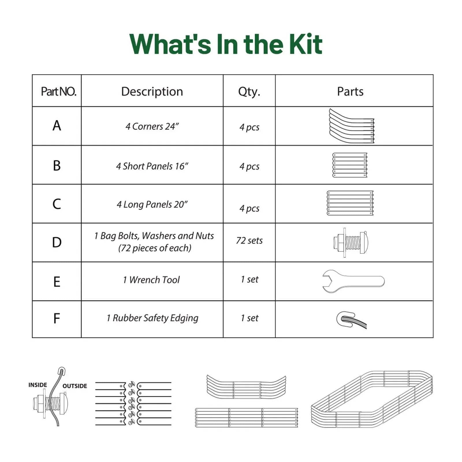 17'' Tall Olle Gardens 12 - in - 1 Raised Bed, in Sage Green - Ollegardens