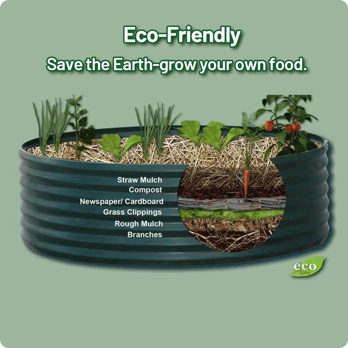 17'' Tall Olle Gardens 12 - in - 1 Raised Bed, in Sage Green - Ollegardens