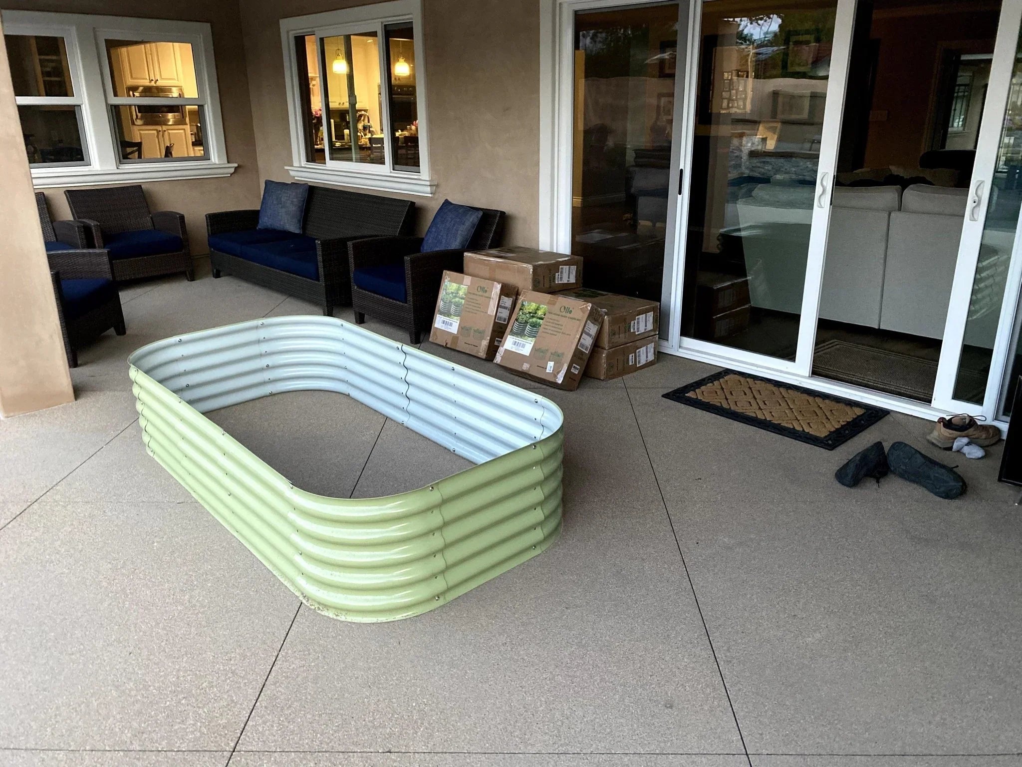 17'' Tall Olle Gardens 12 - in - 1 Raised Bed, in Sage Green - Ollegardens