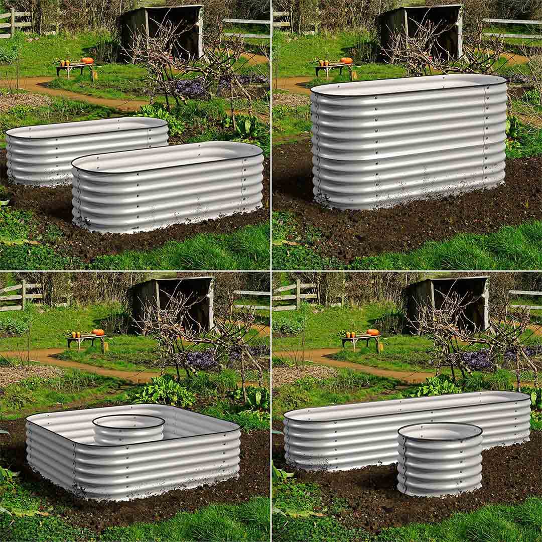 🎁 Bundle of 2 | 4-Style Modular Metal Raised Garden Beds