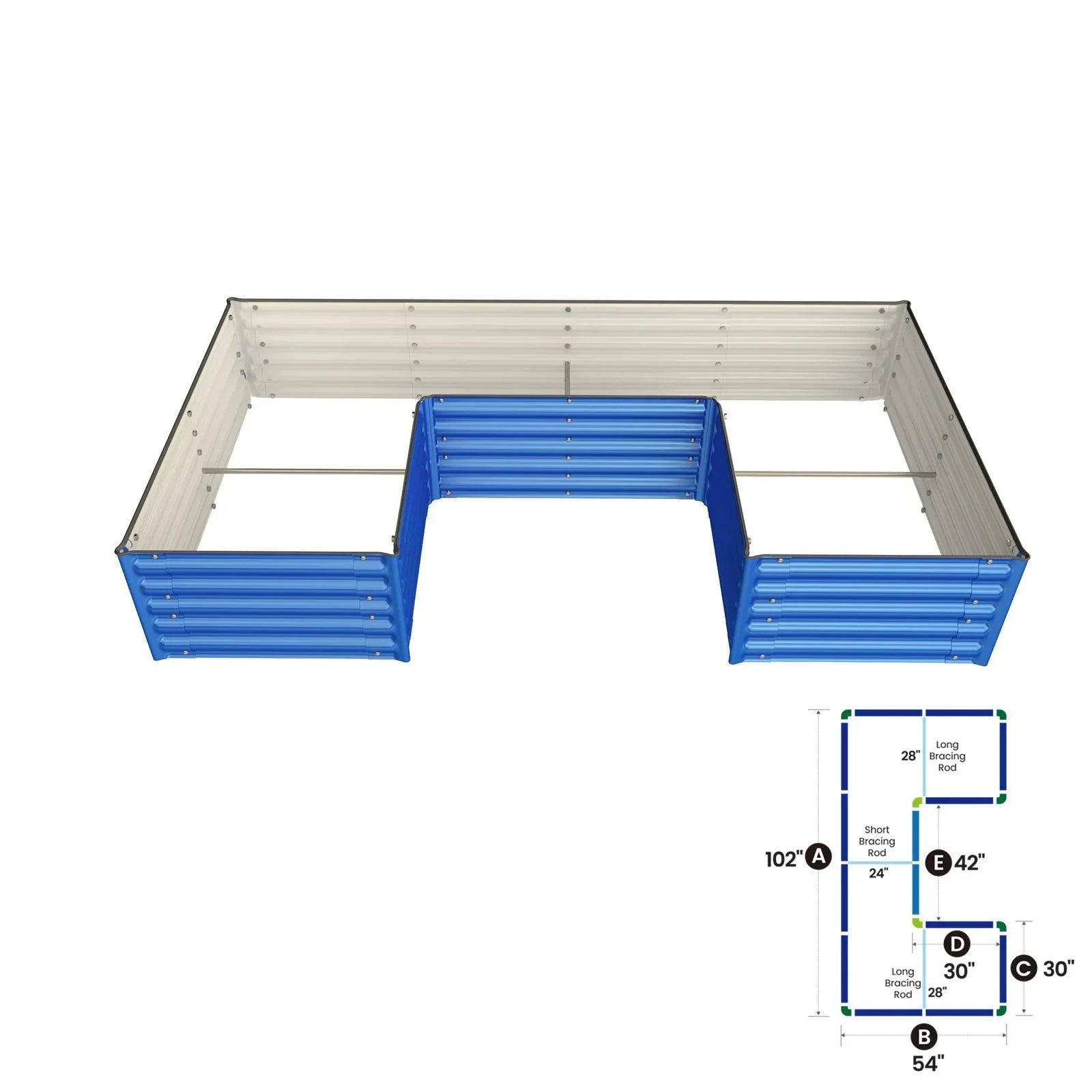 Olle Gardens Anti - corrosion Aluminum Support Rods for Infinity Garden Beds - Ollegardens