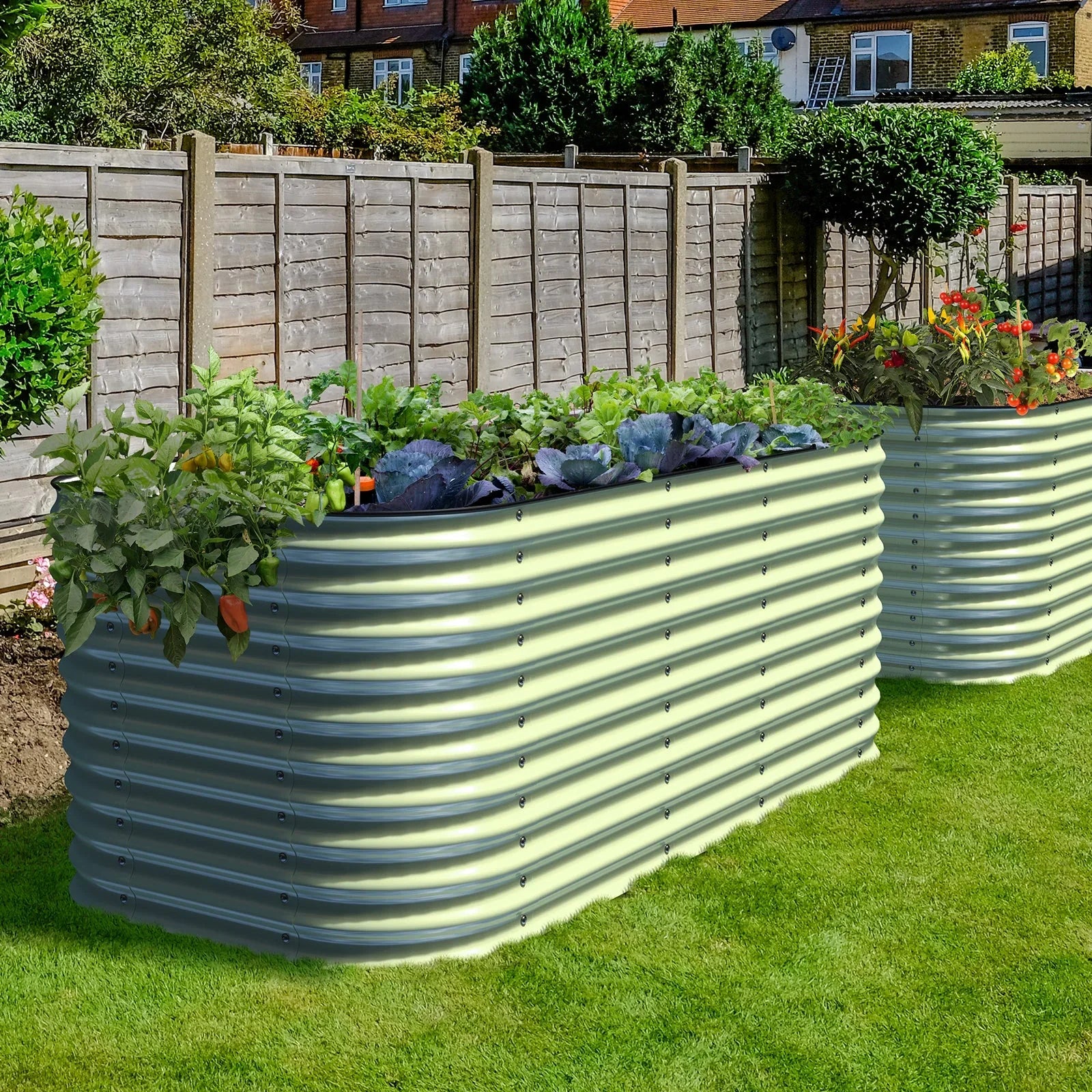 Olle Galvanized Raised Garden Bed - Ollegardens