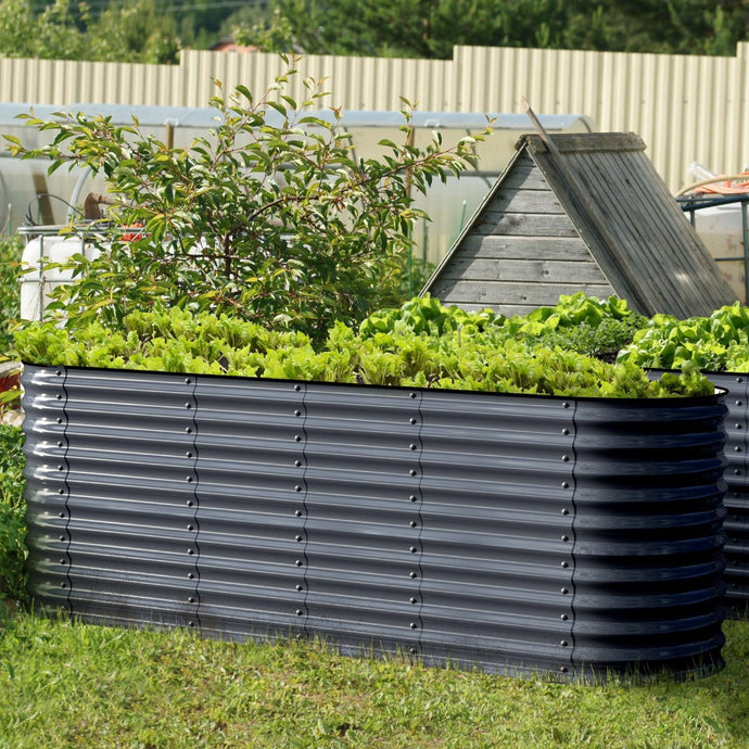 What are the benefits of using a metal raised garden bed?