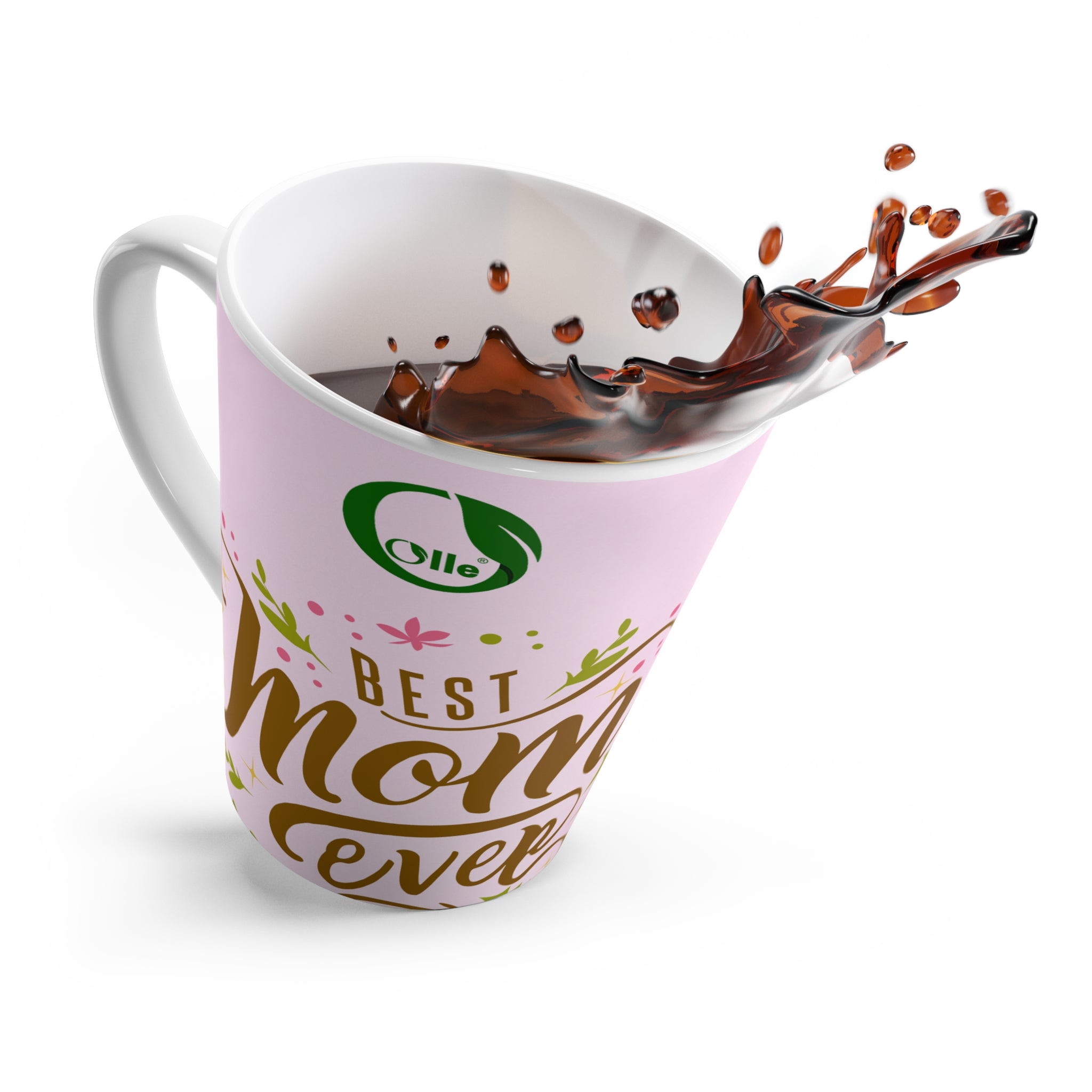 Best Mom Ever Latte Mug – Pink Floral Mother’s Day Coffee Cup