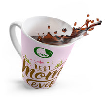 Load image into Gallery viewer, Best Mom Ever Latte Mug – Pink Floral Mother’s Day Coffee Cup
