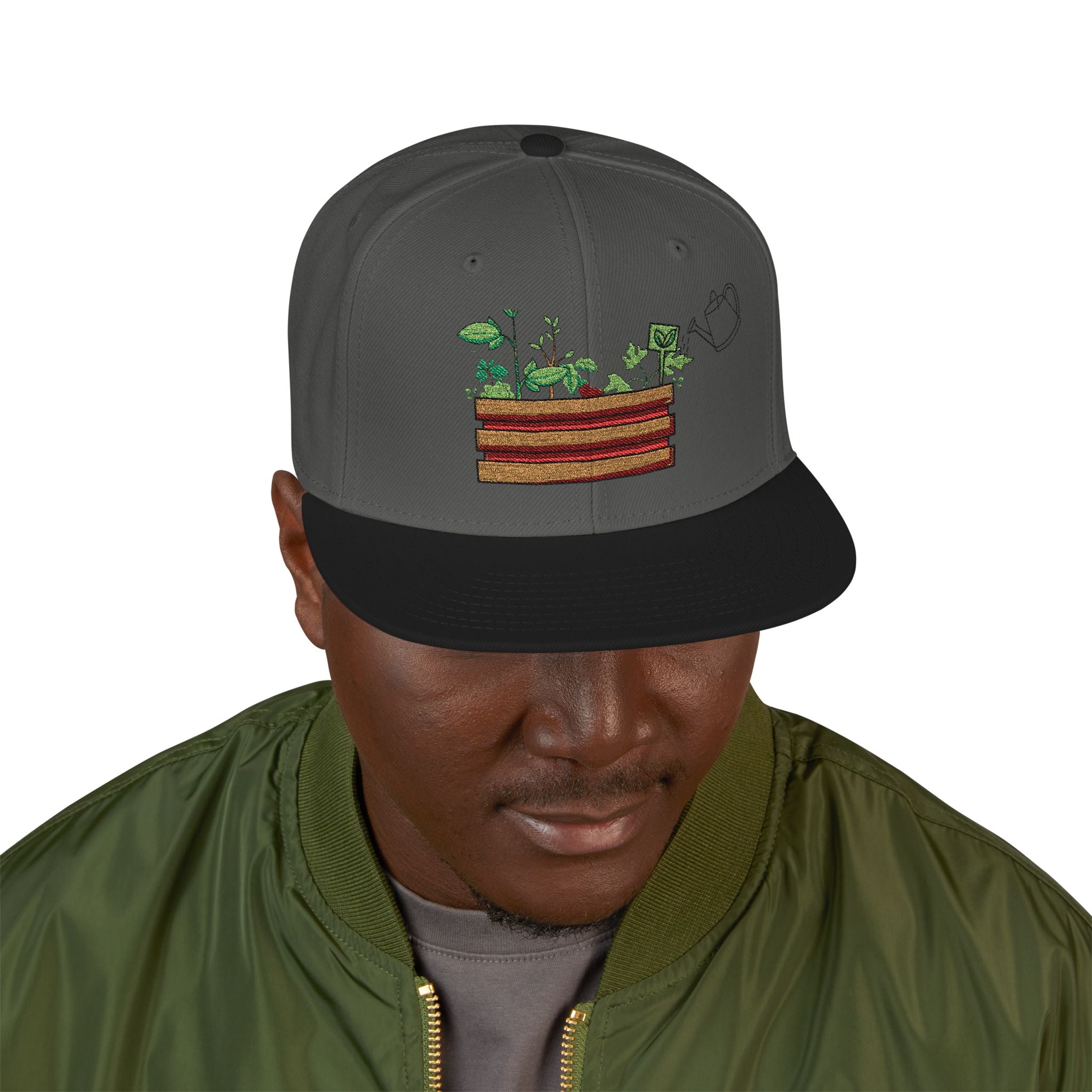 Embroidered Snapback Hat with Raised Bed Design| Trendy Cap for Casual Style, Fashion Accessory, Gift for Him/Her, Outdoor Adventures