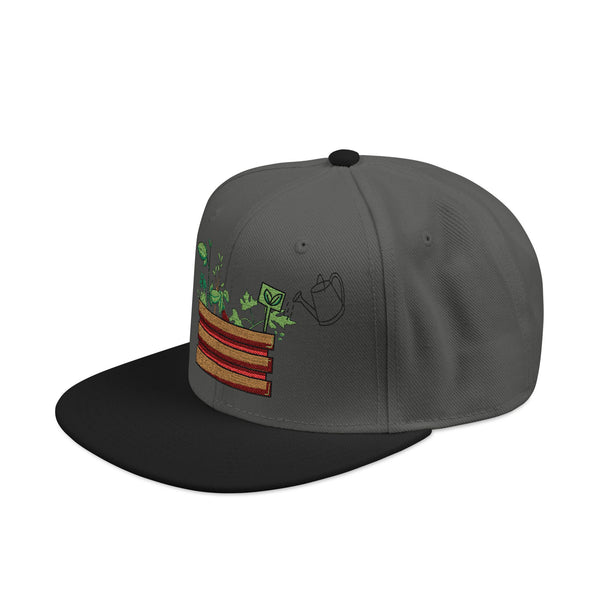 🎁 Embroidered Snapback Hat with Raised Bed Design|
