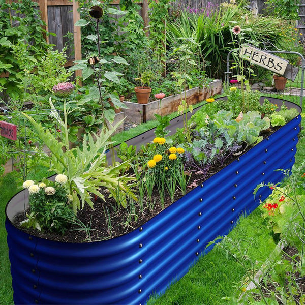 17" Tall, 12 - in - 1 Olle Garden Raised Beds, in Cobalt Blue - Ollegardens