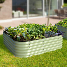 Load image into Gallery viewer, 17&quot; Tall, 12-in-1 Galvanized Raised Garden Bed, Sage Green - Ollegardens
