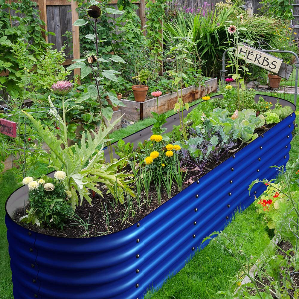 17'' Tall Olle Gardens 12-in-1 Raised Bed, in Cobalt Blue