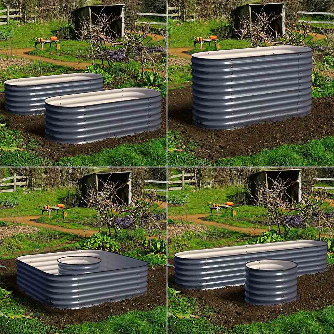 🎁 Bundle of 2 | 4-Style Modular Metal Raised Garden Beds