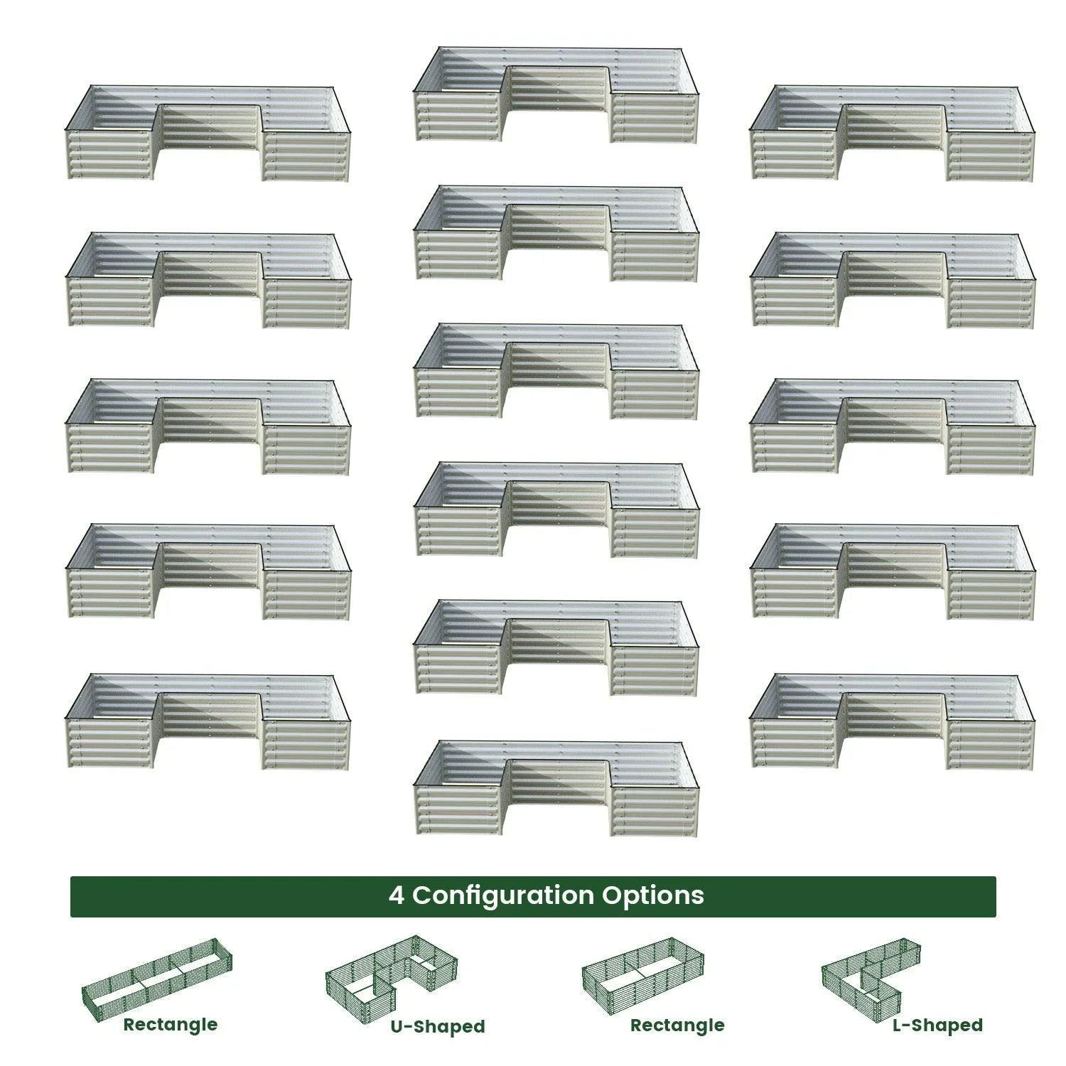 Bundle of 16 | Infinity Olle Gardens Raised Beds - Ollegardens