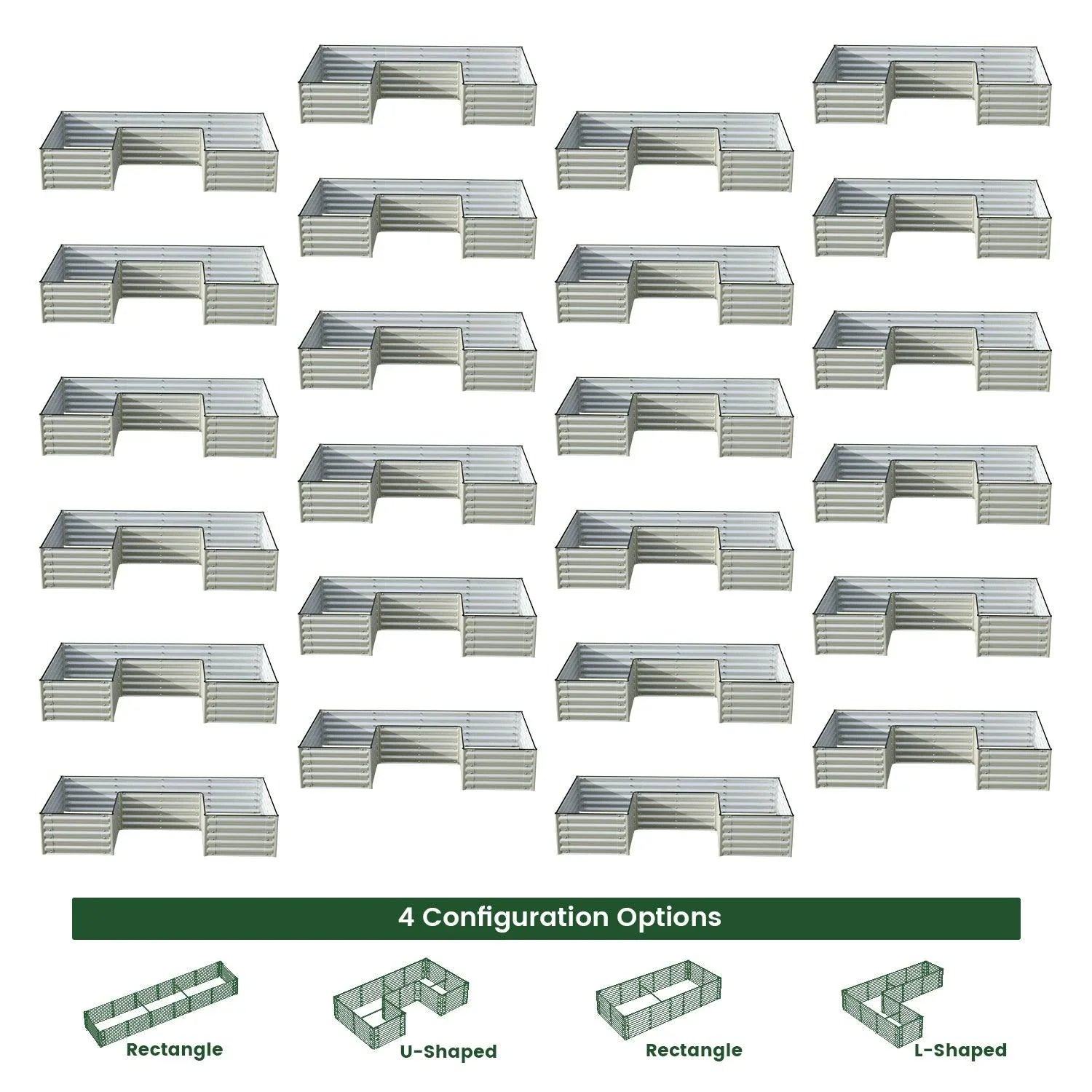 Bundle of 24 | Infinity Olle Gardens Raised Beds - Ollegardens