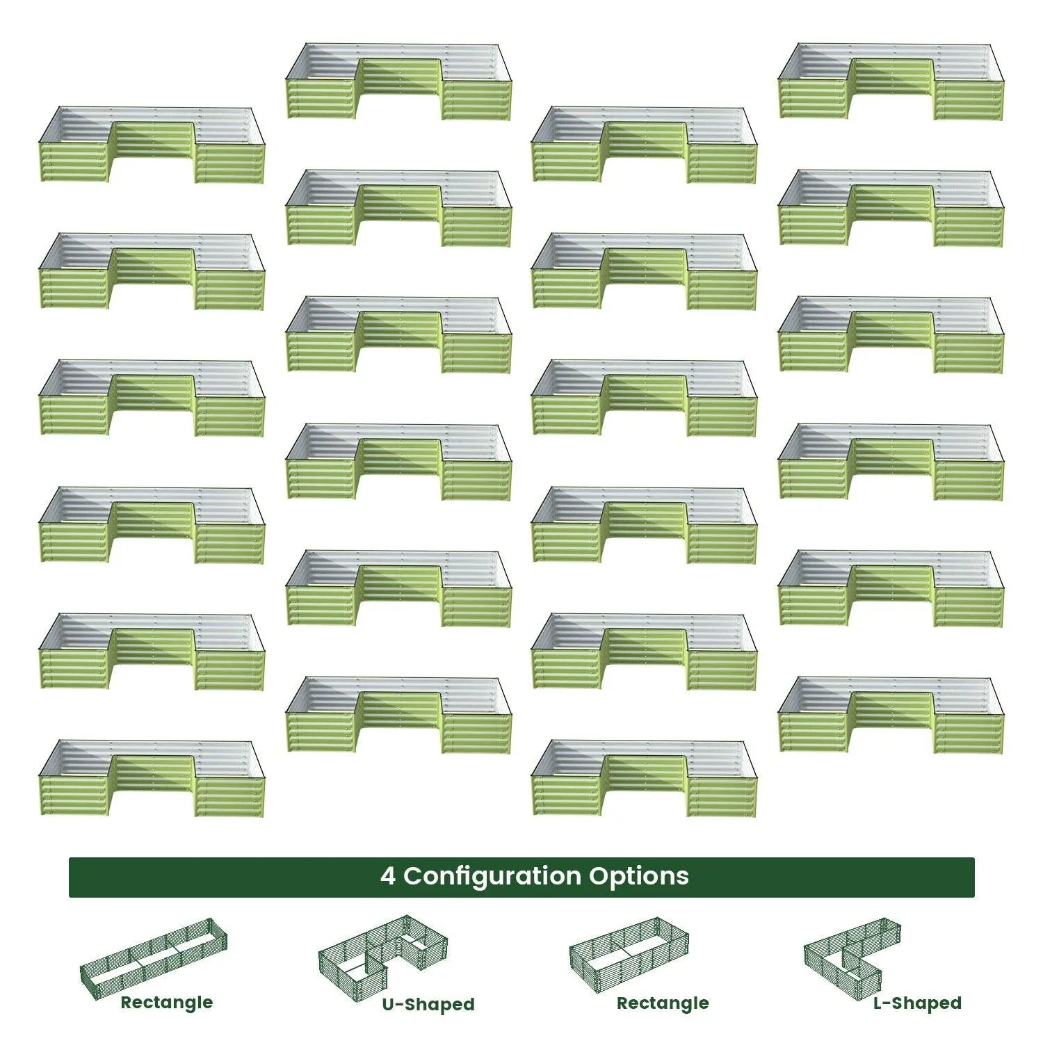 Bundle of 24 | Infinity Olle Gardens Raised Beds - Ollegardens