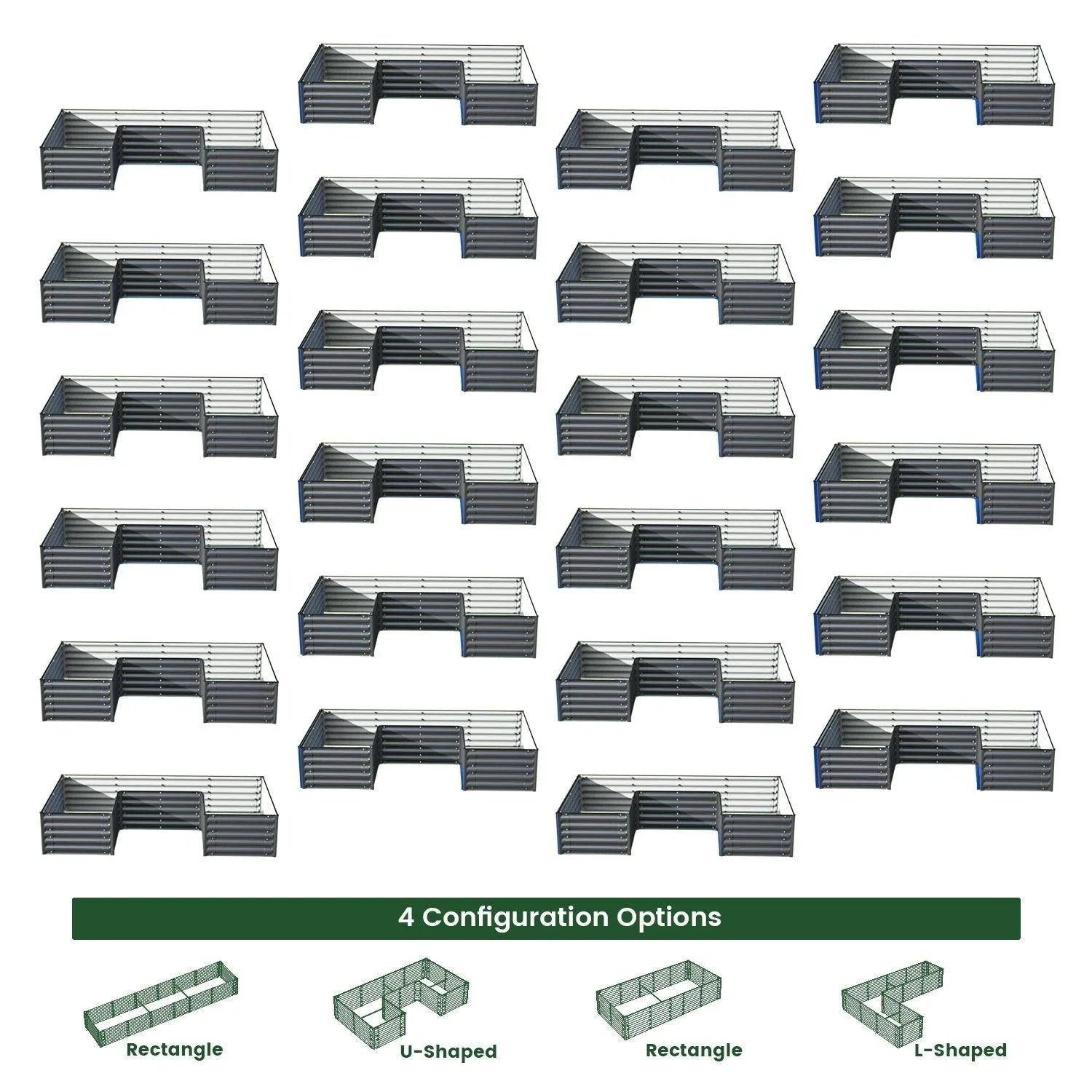 Bundle of 24 | Infinity Olle Gardens Raised Beds - Ollegardens