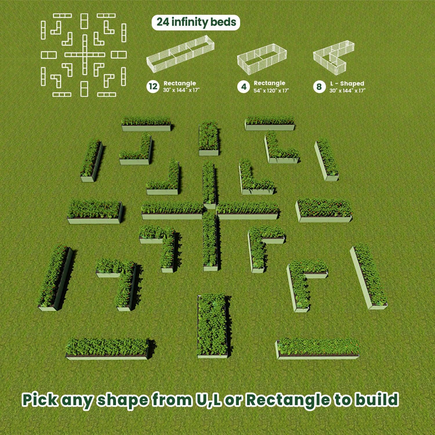 Bundle of 24 | Infinity Olle Gardens Raised Beds - Ollegardens