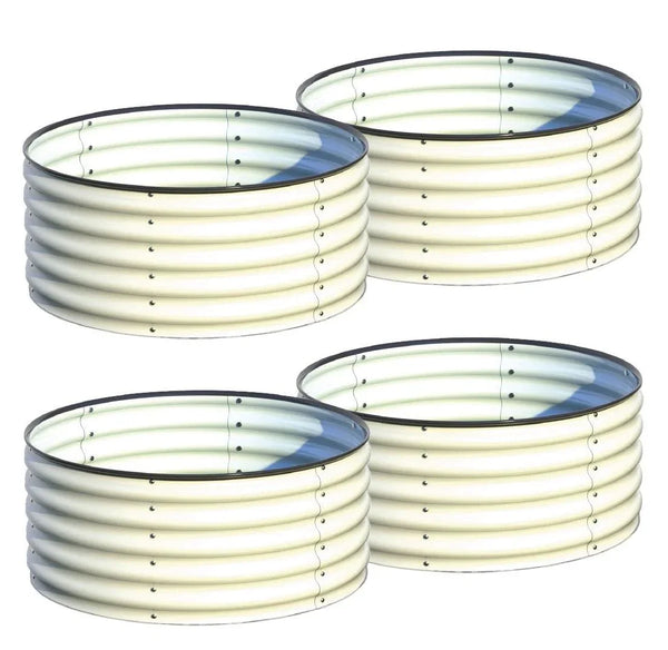 Bundle of 4 | 17" Tall 42" Round Olle Gardens Raised Beds - Ollegardens