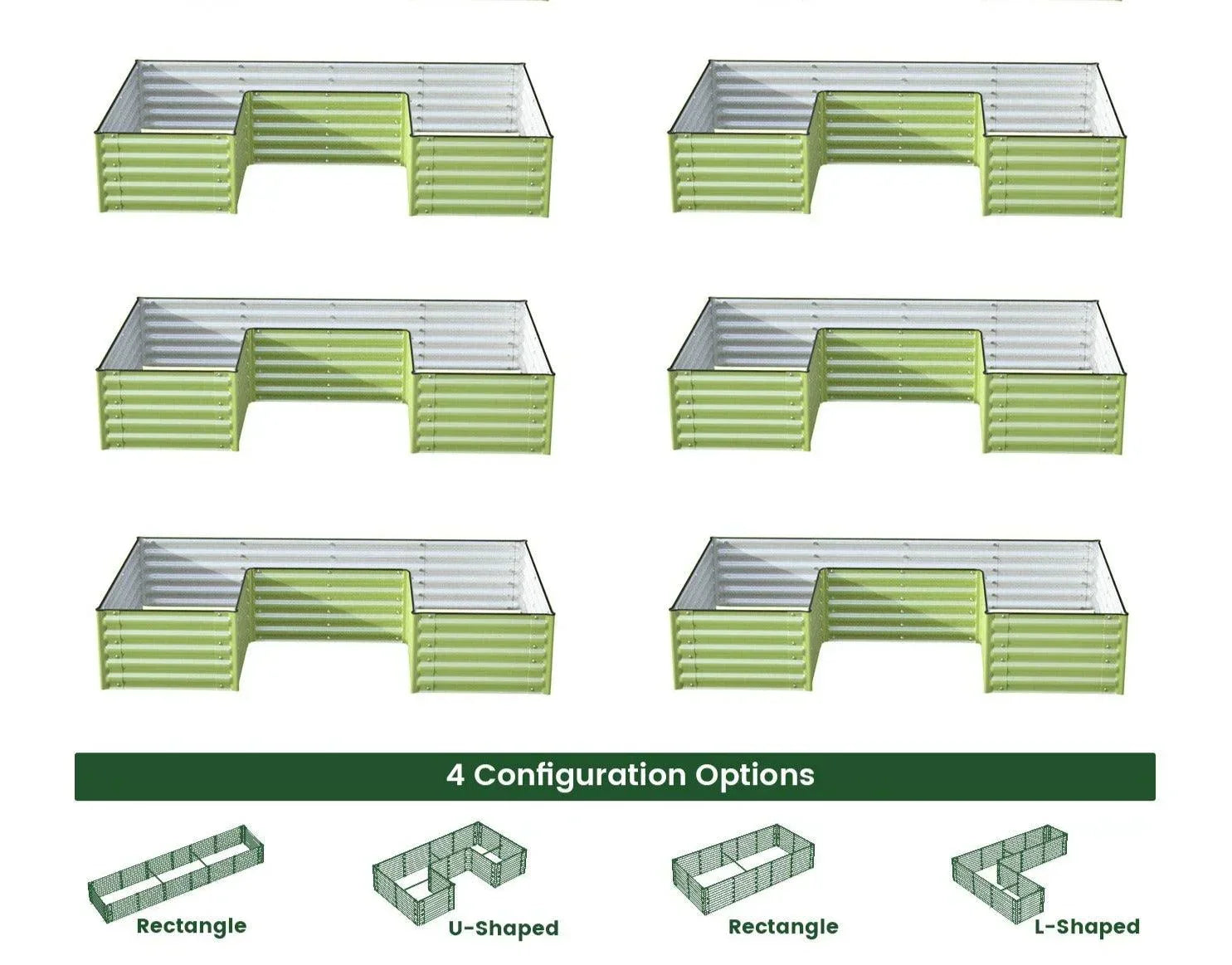 Bundle of 6 | Infinity Olle Gardens Raised Beds - Ollegardens