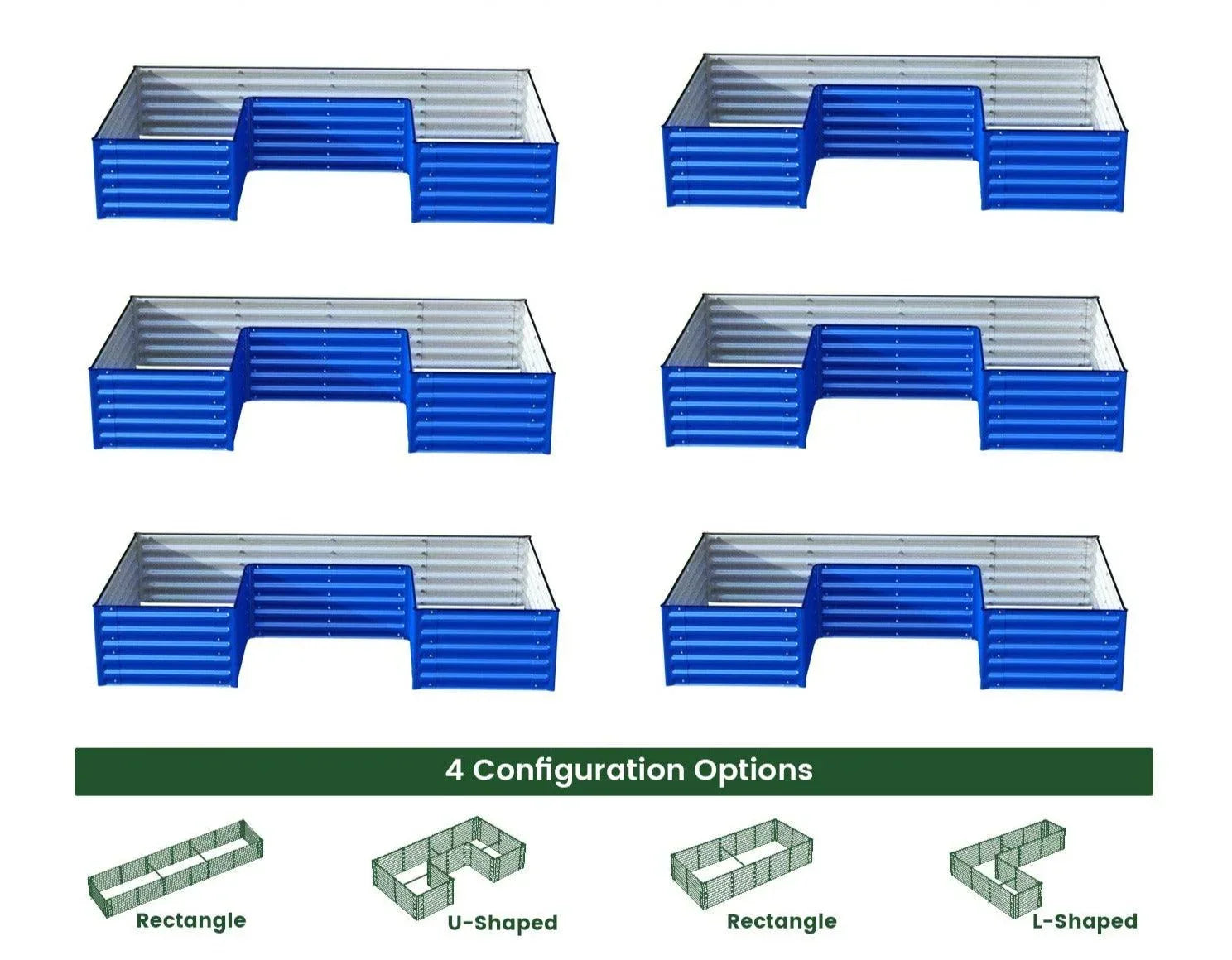 Bundle of 6 | Infinity Olle Gardens Raised Beds - Ollegardens