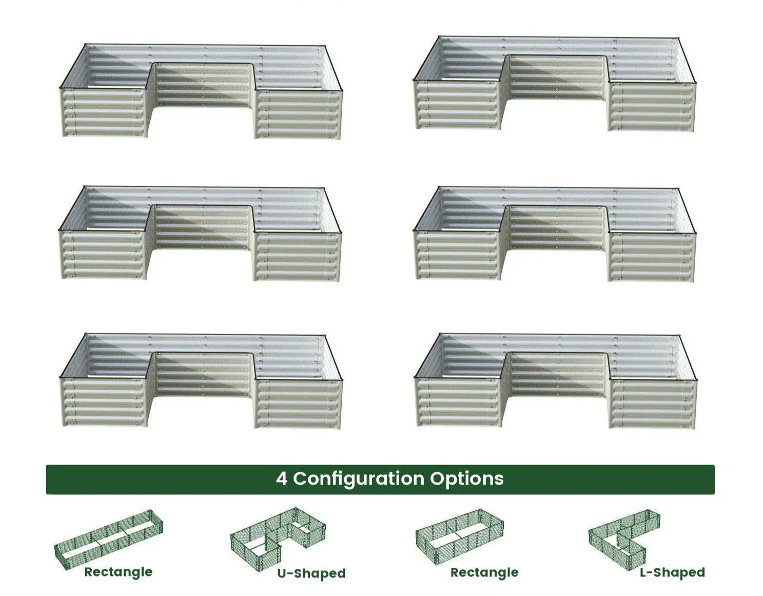 Bundle of 6 | Infinity Olle Gardens Raised Beds - Ollegardens
