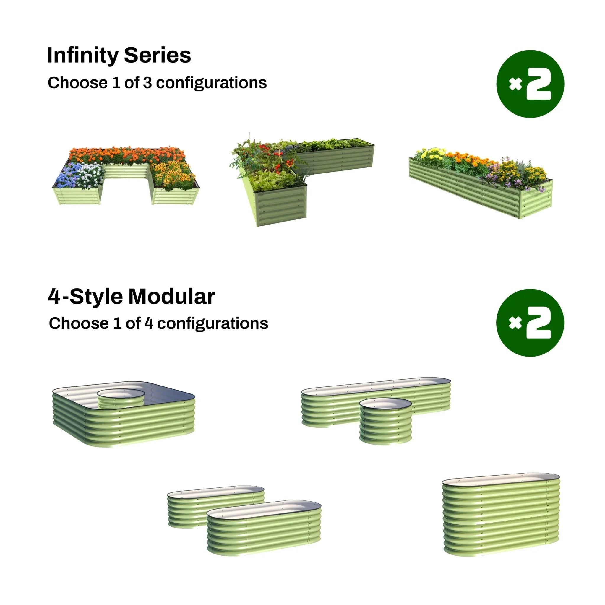Infinity and 4 - Style Modular - 4 Pack Bundle - Ollegardens