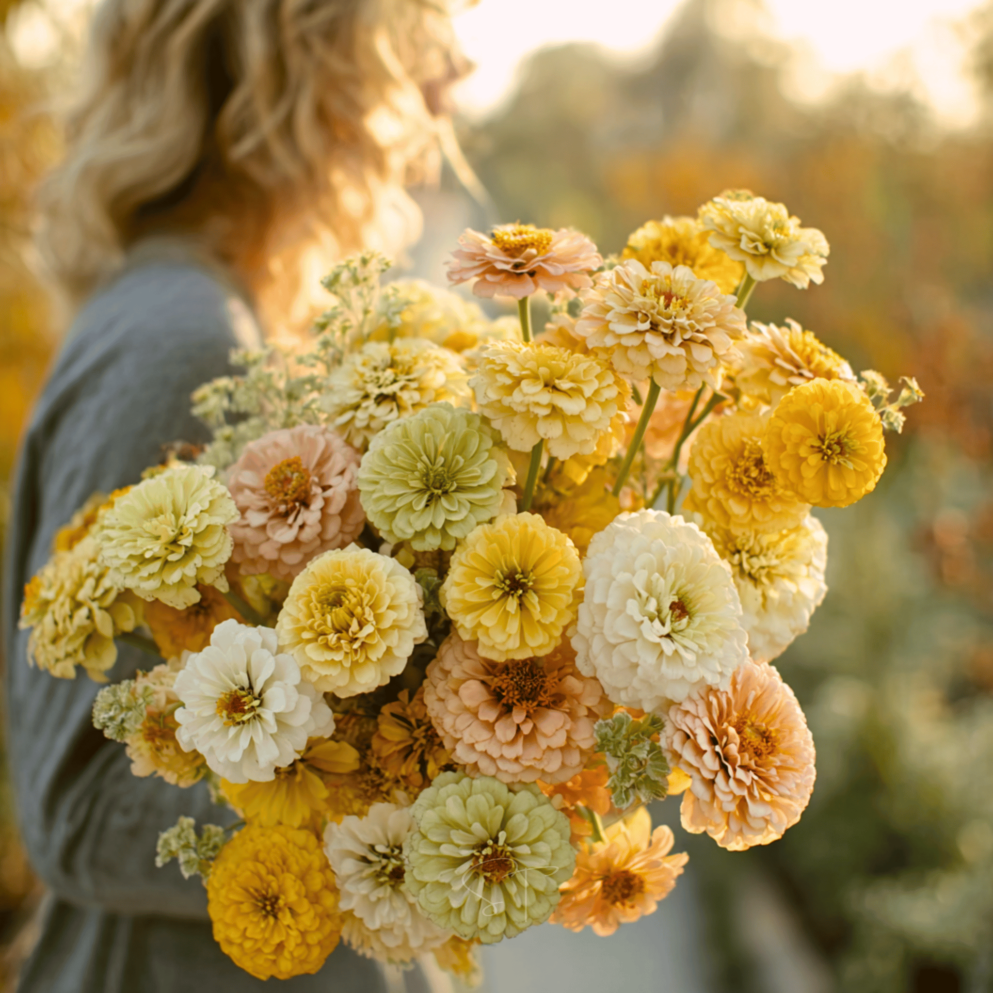 Lemon Meringue Zinnia – 100 Seeds