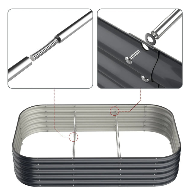 Olle Gardens Anti - corrosion Aluminum Support Rods - 4 Pack - Ollegardens