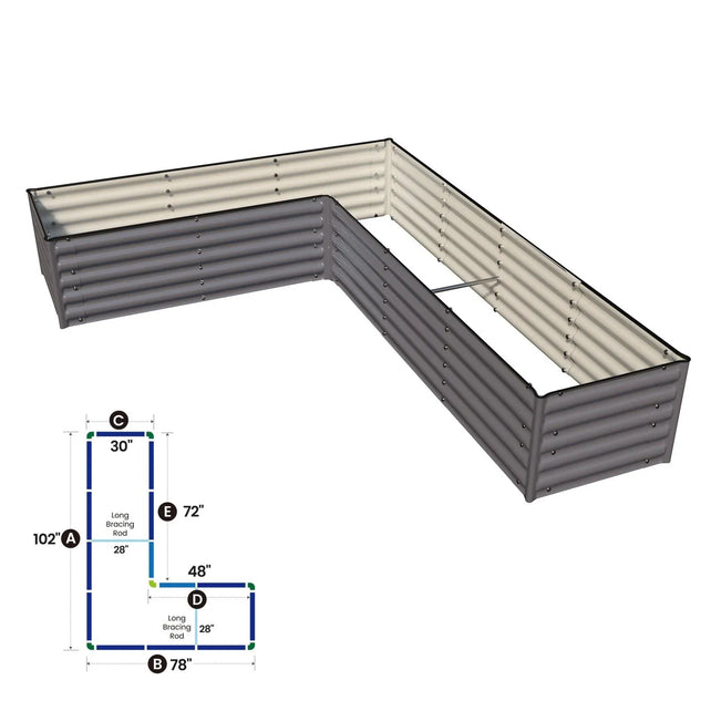 Olle Gardens Anti - corrosion Aluminum Support Rods for Infinity Garden Beds - Ollegardens