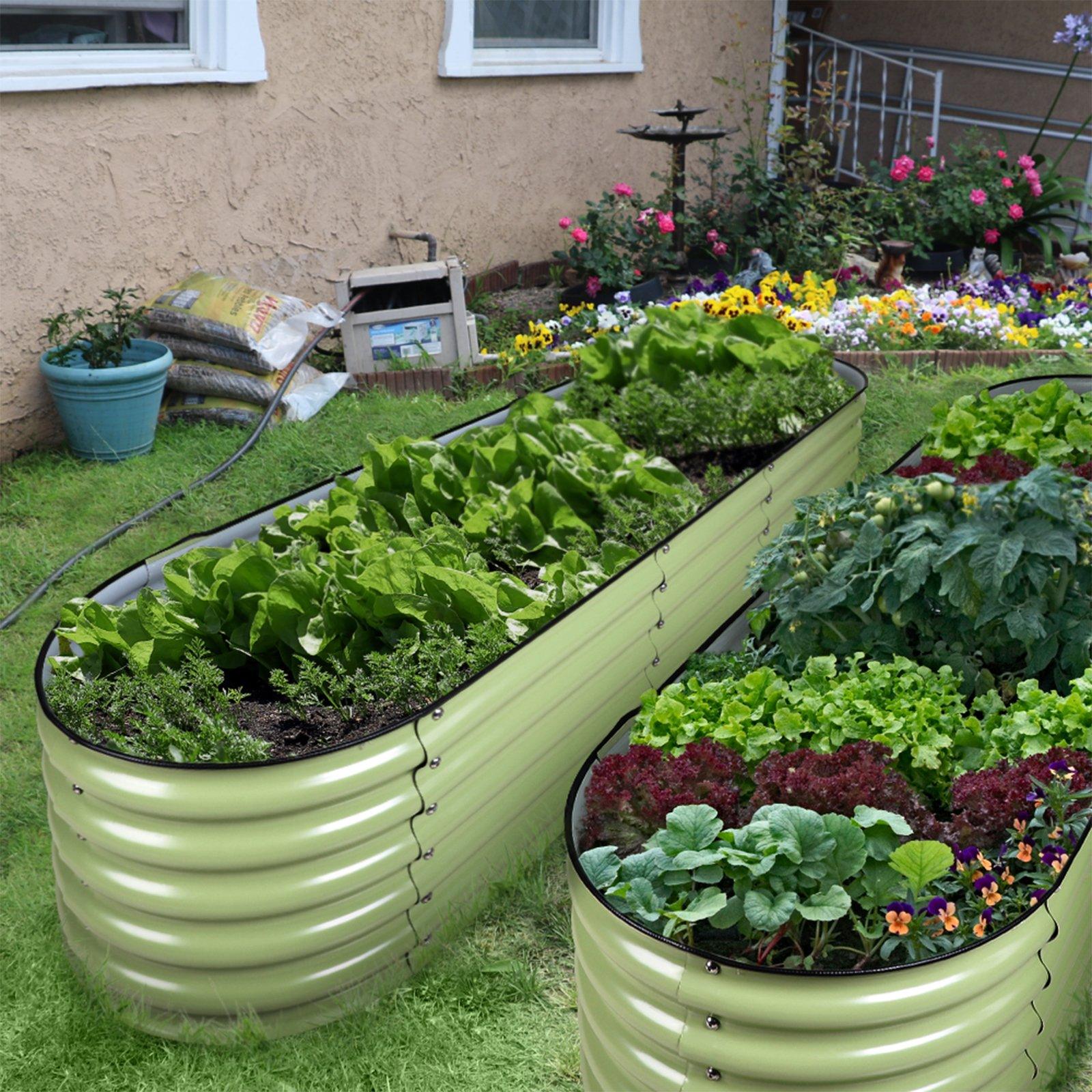 Olle Metal Raised Garden Beds, Home Garden Vegetable Beds - Ollegardens