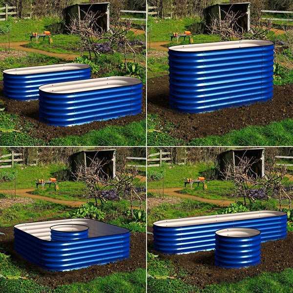 17" 12-in-1 & 4-Style Combo Raised Bed Gardens - Ollegardens