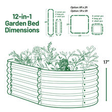Load image into Gallery viewer, 17&quot; 12-in-1 &amp; 4-Style Combo Raised Bed Gardens - Ollegardens
