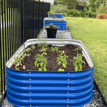 Load image into Gallery viewer, 17&quot; Tall, 12-in-1 Olle Galvanized Raised Garden Beds, Home Garden Vegetable Beds, Midnight Gray - Ollegardens
