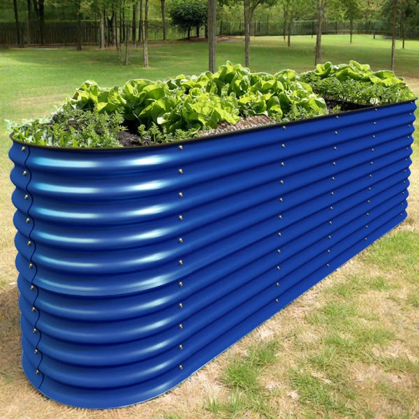 32" Tall, 12 - in - 1 Raised Garden Bed, in Cobalt Blue - Ollegardens
