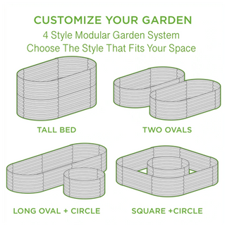 4 - style Modular & Waterfall in Sage Green - Ollegardens