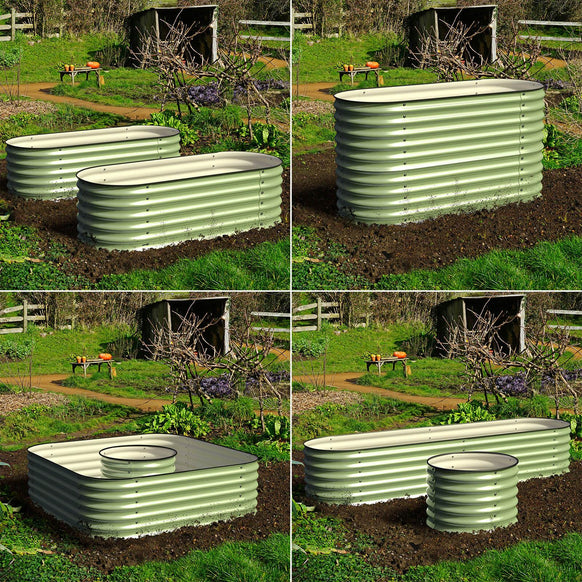 Olle 4-Style Modular Galvanized Raised Garden Beds [Build 1 of 4 Configurations] - Ollegardens