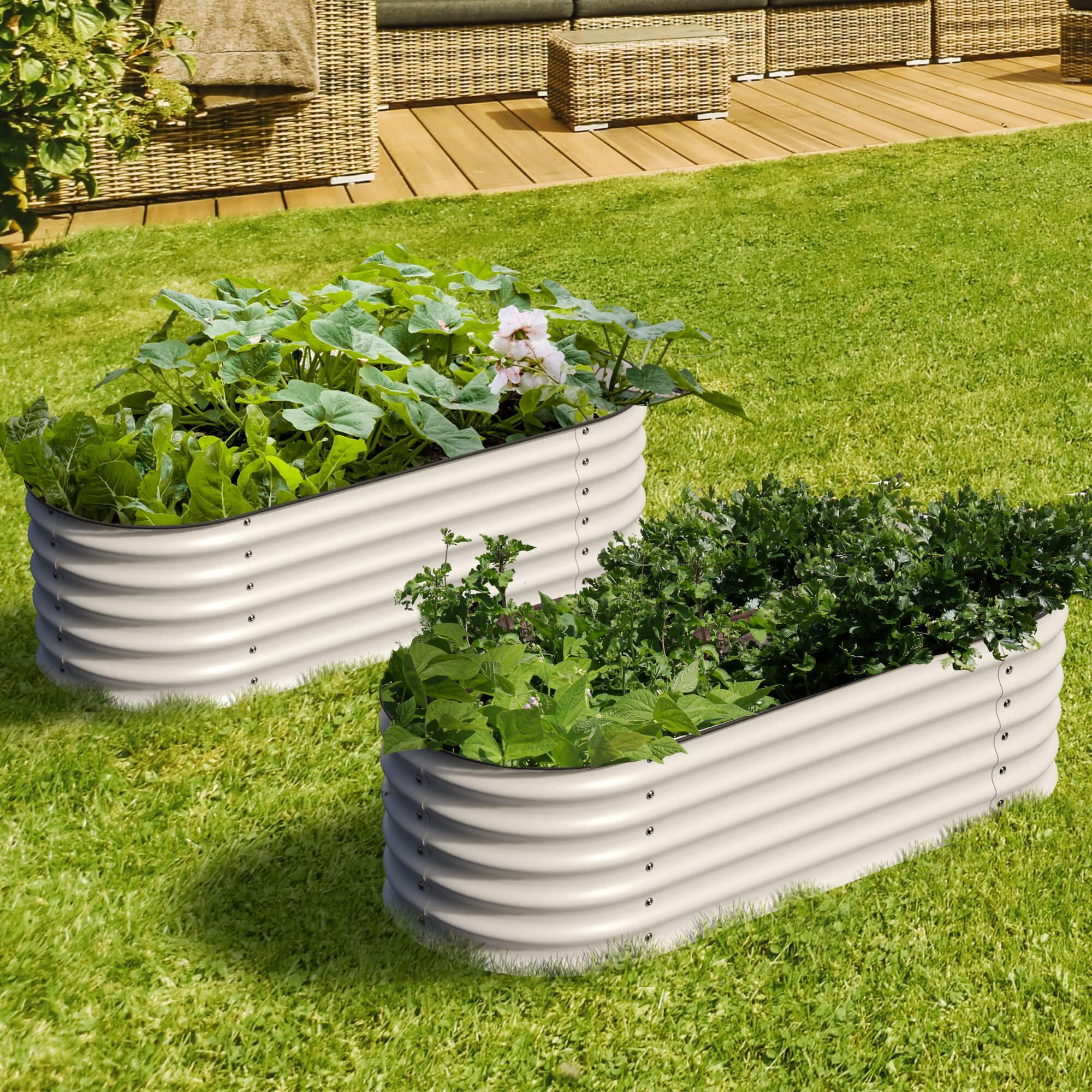 Olle 4 - Style Modular Galvanized Raised Garden Beds [Build 1 of 4 Configurations] - Ollegardens