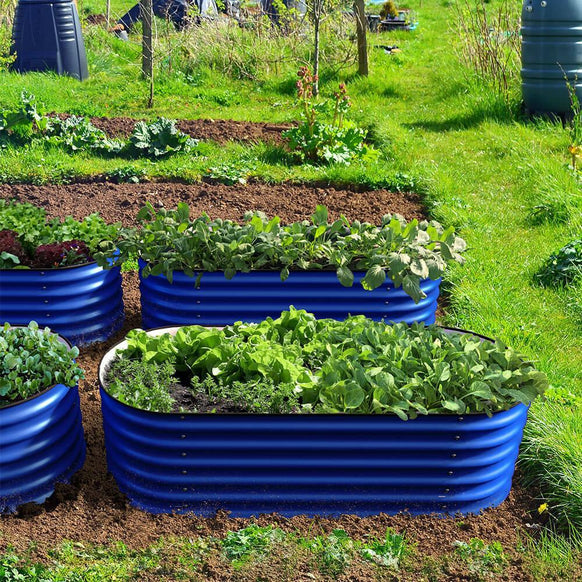 Olle 4 - Style Modular Galvanized Raised Garden Beds [Build 1 of 4 Configurations] - Ollegardens
