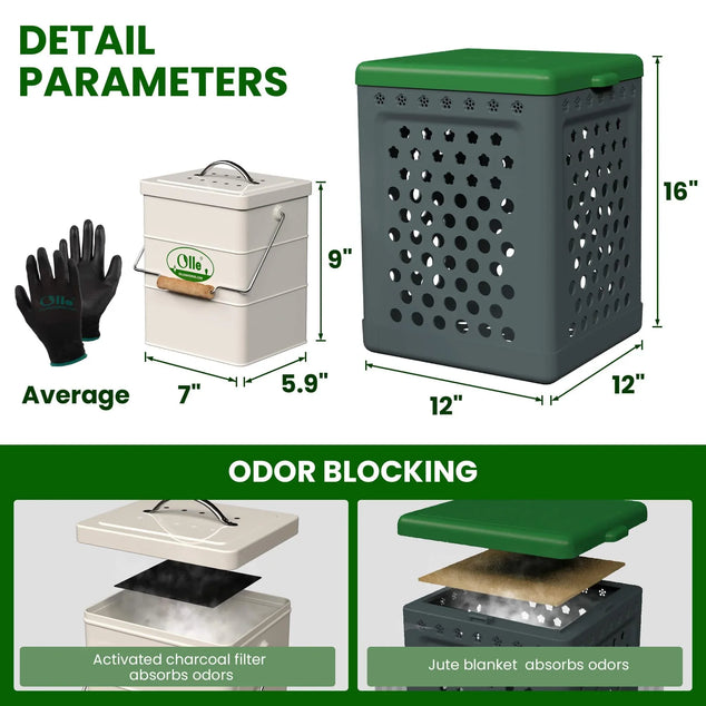 OLLE Garden In - ground Worm Compost Bin - Ollegardens