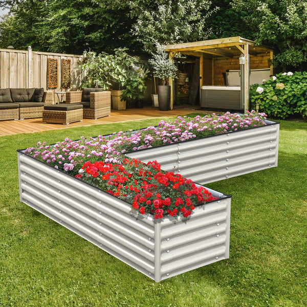 Olle Gardens 17" Tall "L" Shape Infinity Raised Garden Bed - Ollegardens